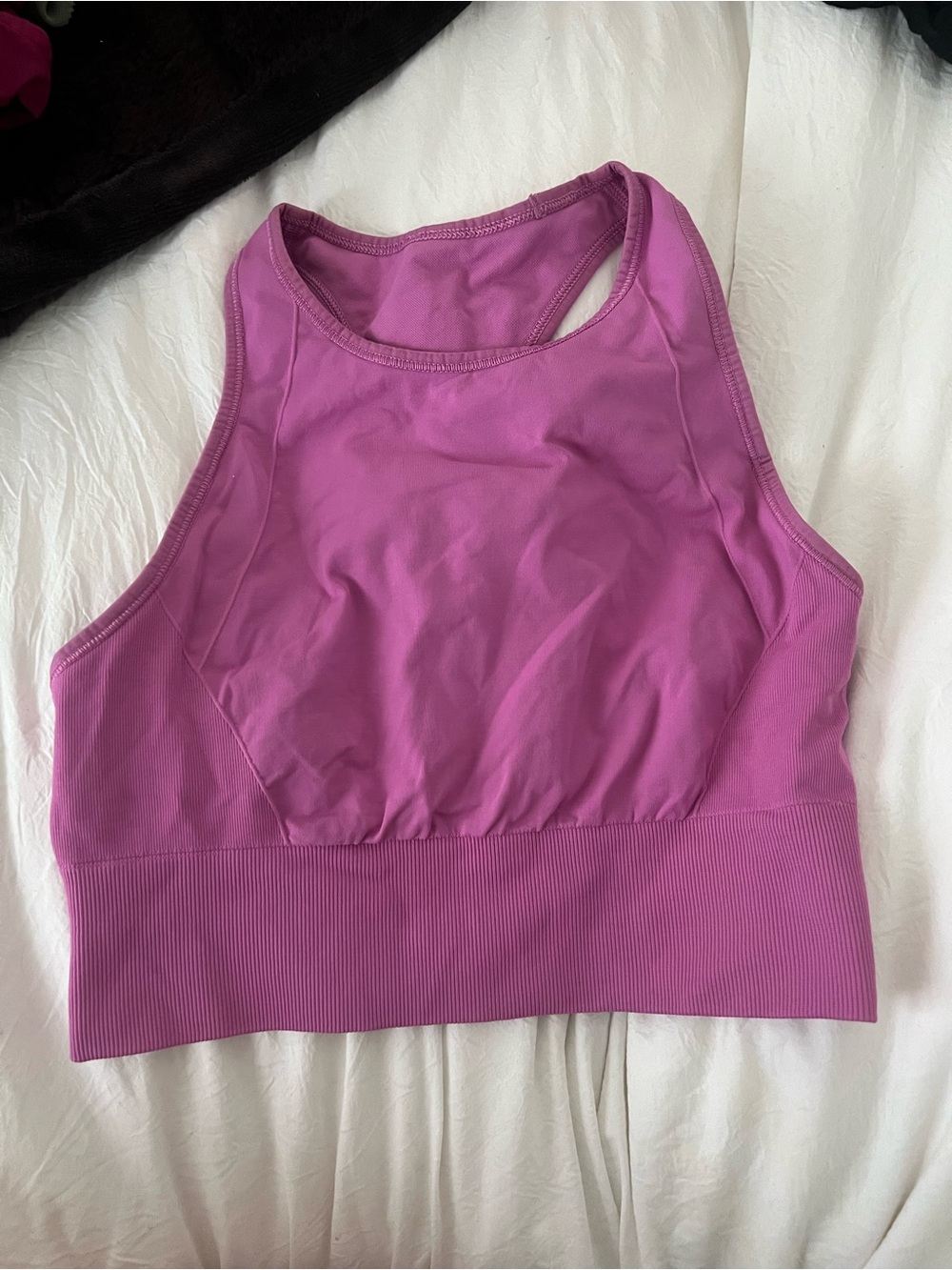 lululemon athletica High-Neck Seamless Sports Bra in Magenta